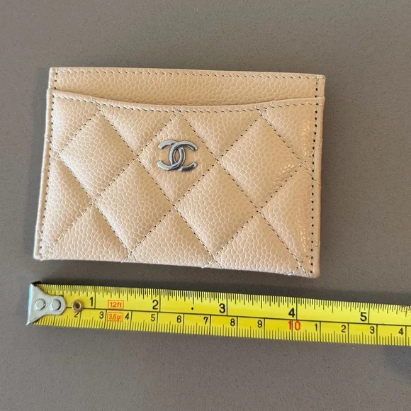 Chanel Beige Caviar Cardholder - Picture 9 of 11